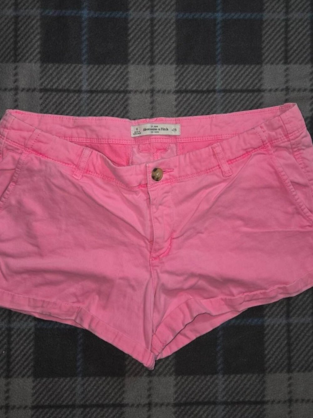 Y2K 2000s Abercrombie Fitch Micro Mini Shorts Sz 8 Low Rise Coquette Cottage